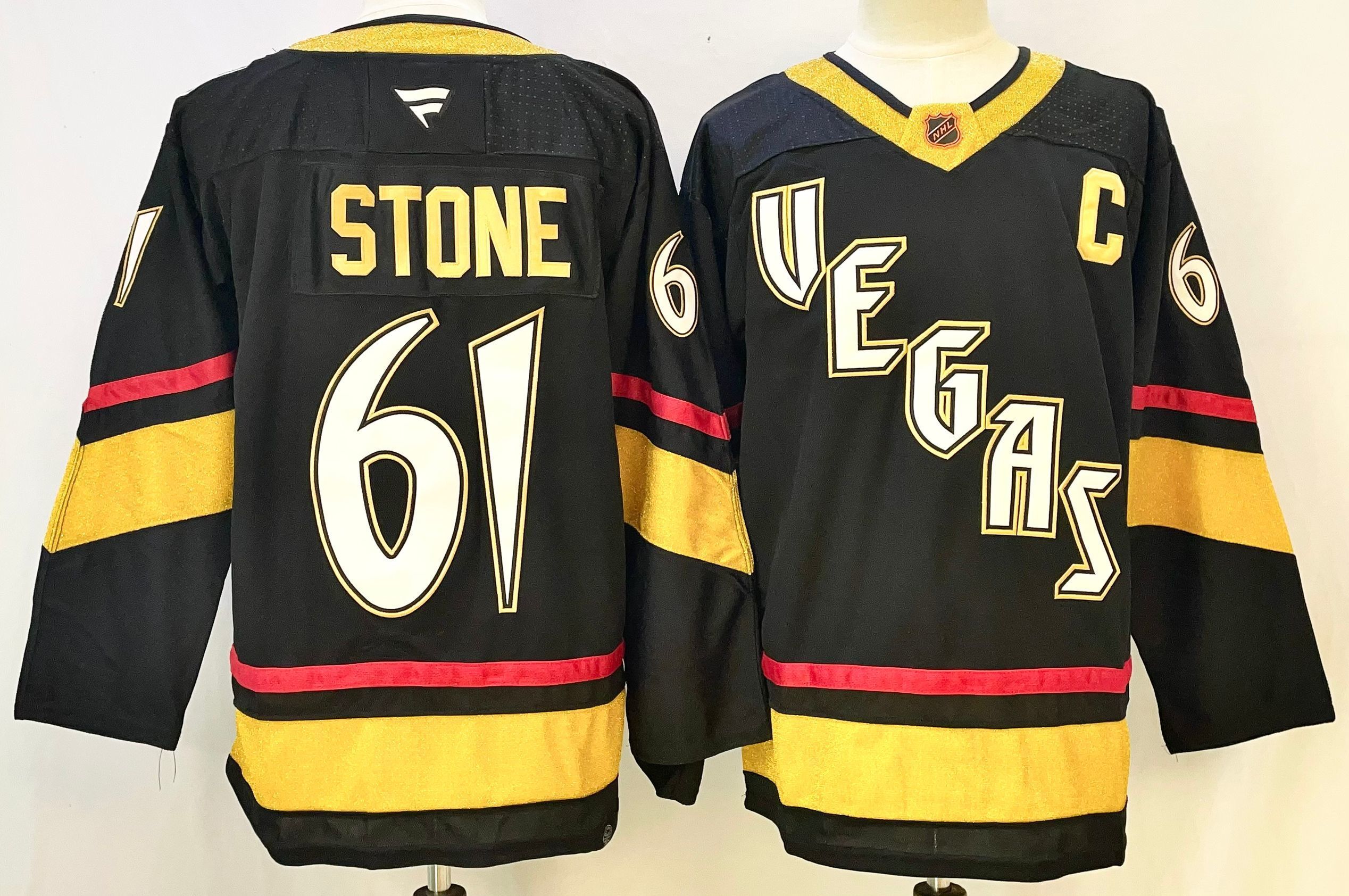 Men Vegas Golden Knights #61 Stone Black 2026 Adidias NHL Jersey style 001